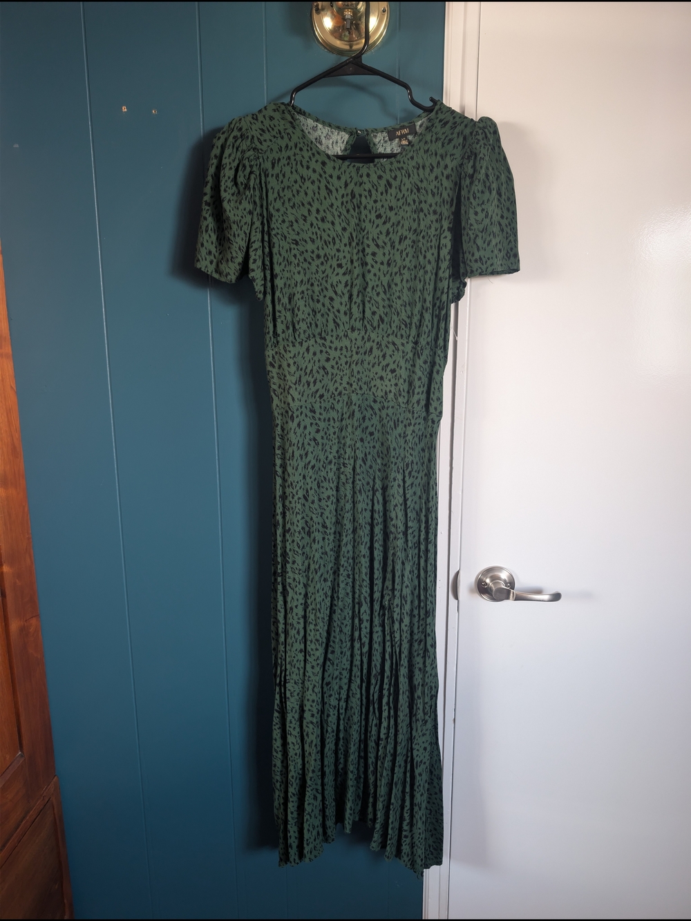 Green Printed Midi Dress - Unbranded